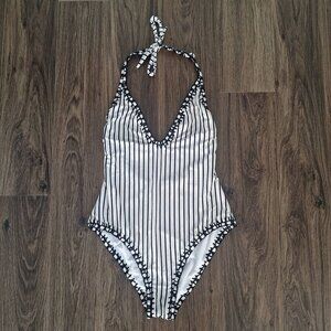 💙 Bar III One Piece Striped Size M Swimsuit